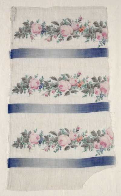 Malovaný pruh organdy, polovina 19. století. od Unbekannt