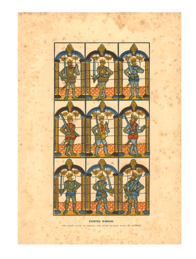 Painted Window. Dva saští hrabata z Mercie a sedm normanských hrabat z Chesteru, c1845 od Unbekannt