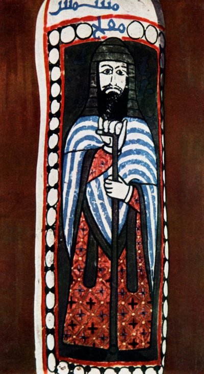 Malovaná postava křesťanského kněze v Jausaq, Samarra, Irák, 1930 od Unbekannt