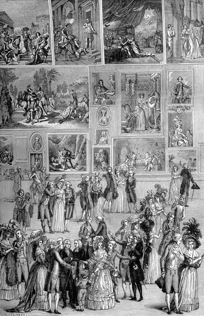 Výstava obrazů, Louvre, Paříž, 1737 1882-1884 od Unbekannt