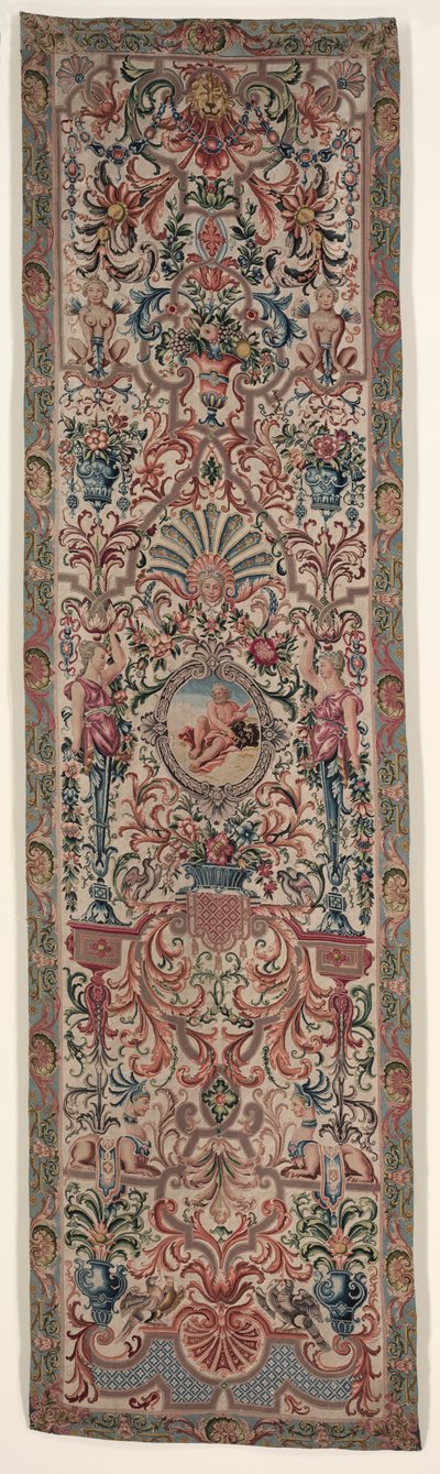 Dvojice vyšívaných závěsů na postel, c. 1690. od Unbekannt