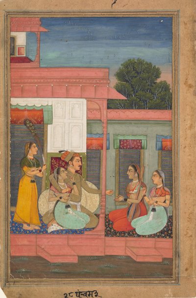 Panchama Ragini: Stránka ze série Ragamala Garland of Musical Modes, ca. 1640. od Unbekannt