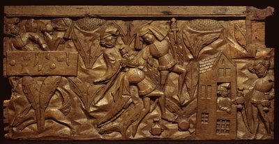 Panel zobrazující scénu z příběhu Pardoner
