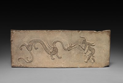 Panel z Model Cooking Spove: Fairy Feeding Lingzhi Fungus to a Dragon, 1. Century BC. od Unbekannt