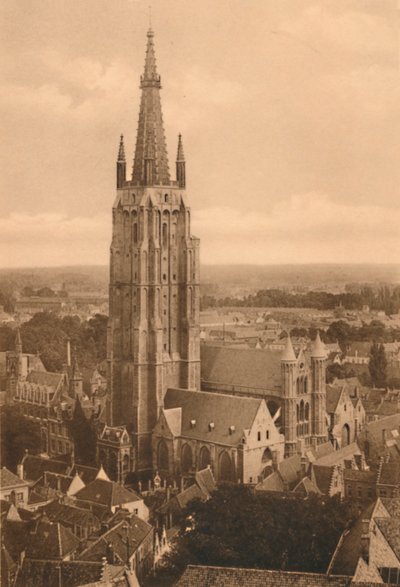 Panorama a kostel Notre-Dame, c1928 od Unbekannt