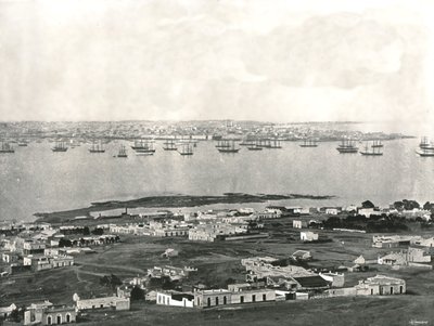 Panorama z kopce, Montevideo, Uruguay, 1895. od Unbekannt