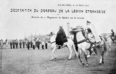 Defilace vlajky francouzské cizinecké legie, Sidi Bel Abbes, Alžírsko, 28. dubna 1906 od Unbekannt