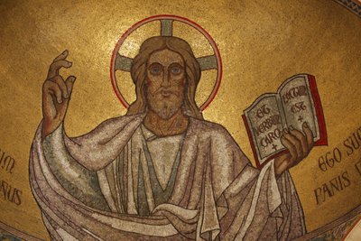 Paříž, Francie Pantokrator Kristus (ve slávě) v kostele Saint-Pierre-de-Montrouge, Paříž, Francie od Unbekannt