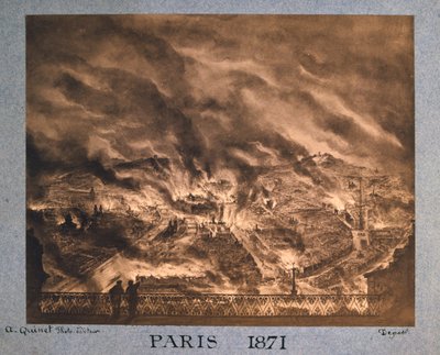 Paříž v plamenech, 1871 od Unbekannt