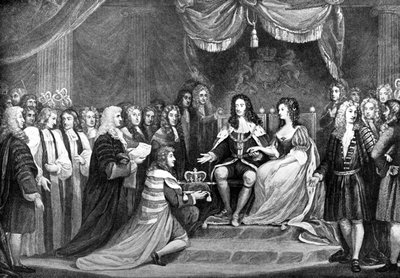 Parlament nabízející korunu Williamovi a Marii, 1689, konec 18. století od Unbekannt