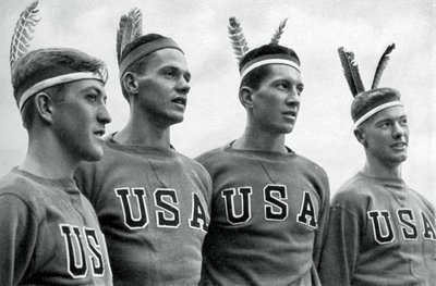 Část americké veslařské osmičky, která vyhrála zlatou medaili, olympijské hry v Berlíně, 1936 od Unbekannt