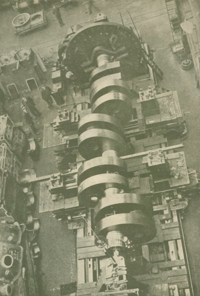 Část klikového hřídele M.V. Britannic White Star, 27 000 tun, c1930. od Unbekannt