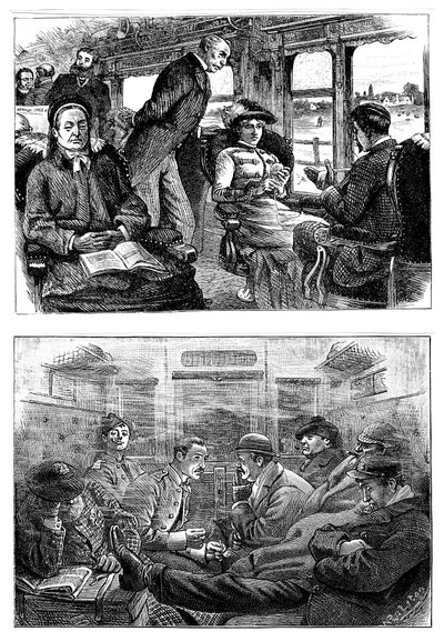 Cestující ve vlaku z Londýna do Glasgow, 1884 od Unbekannt