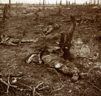 Cesta mezi těly, c1914-c1918 od Unbekannt