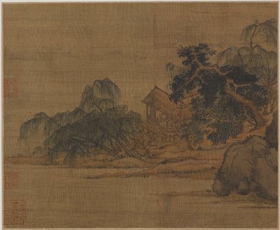 Pavilon na zalesněném ostrohu, možná dynastie Ming, 1368-1644. od Unbekannt