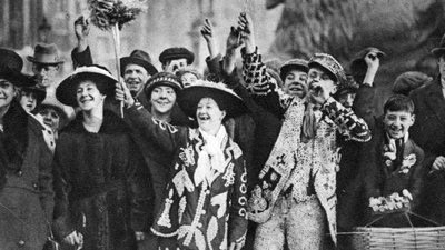 Perleťový král a královna v dobré náladě, Londýn, 1926-1927 od Unbekannt