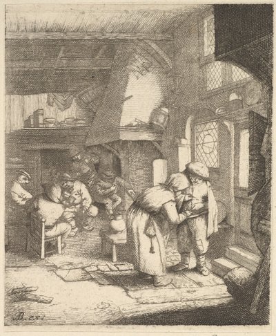 Rolník platící svůj účet, 1610-85. od Unbekannt