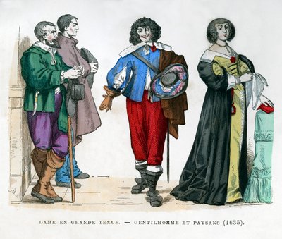 Sedláci, pán a dáma, 1635 1882-1884 od Unbekannt