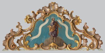 Pediment oltáře s postavou světce od Unbekannt