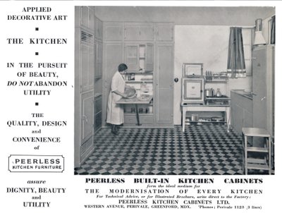Jedinečné vestavěné kuchyňské skříňky, 1935 od Unbekannt