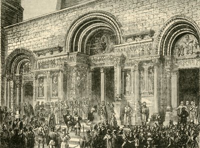 Pokání Raymonda VI., hraběte z Toulouse, c1209, 1890. od Unbekannt
