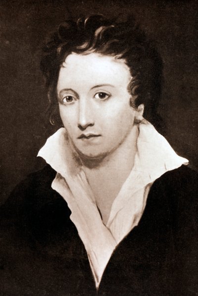 Percy Bysshe Shelley, anglický romantický básník, 19. století od Unbekannt