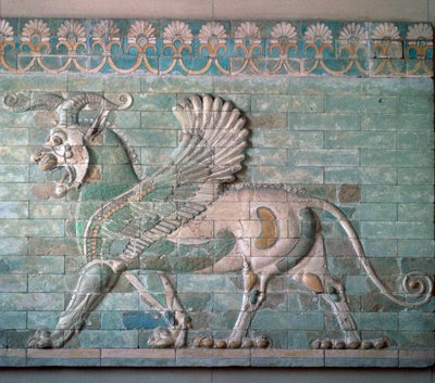 Perská smaltovaná cihla Griffon, 6. století před naším letopočtem od Unbekannt