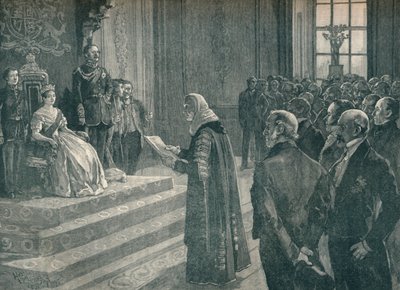Přednesení vlasteneckého projevu ke královně v předvečer krymské války, 1854 1906 od Unbekannt