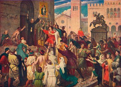Petr poustevník káže první křížovou výpravu, c1095 1905 od Unbekannt