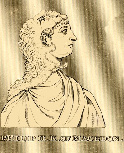 Filip II. Makedonský král, 382-336 př.nl, 1830. od Unbekannt