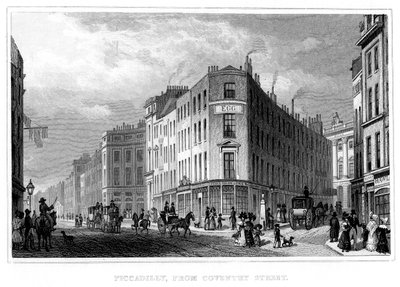 Piccadilly, z Coventry Street, Westminster, Londýn, 19. století od Unbekannt