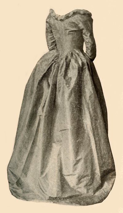 Obrázek zajímavých modrých šatů, které nosila paní St Clair, c1760, 1937. od Unbekannt