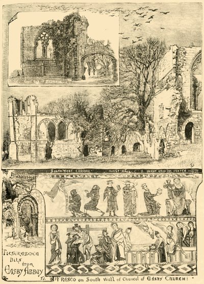 Malebné kousky z Easby Abbey, 1898. od Unbekannt