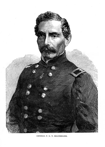 Pierre Gustave Toutant de Beauregard, americký voják, 60. léta 19. století od Unbekannt
