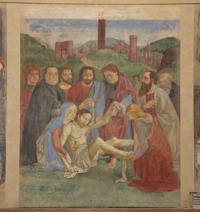 Pieta freska v kapli Vespucci, Ognissanti, Florencie, Itálie (foto) od Unbekannt