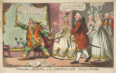 Pizzaro a New Play nebo Drury-Lane Masquerade, 11. června 1799. od Unbekannt