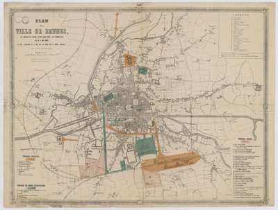 Mapa Rennes od Unbekannt