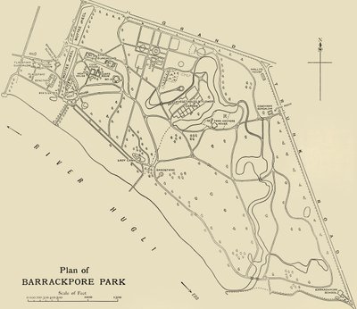 Plán parku Barrackpore, 1925. od Unbekannt
