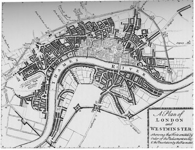 Plán Londýna a Westminsteru, 1749 1903 od Unbekannt