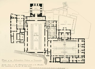 Plán paláce Alhambra v Granadě, 19. století, 1907. od Unbekannt