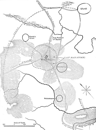 Plán bitvy u Ulundi, 4. července 1879, c1880 od Unbekannt