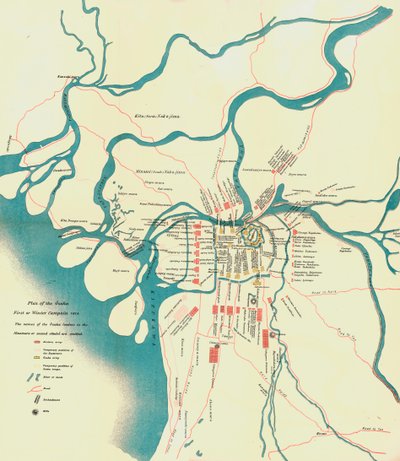 Plán prvního nebo zimního tažení v Ósace, 1614, 1903. od Unbekannt