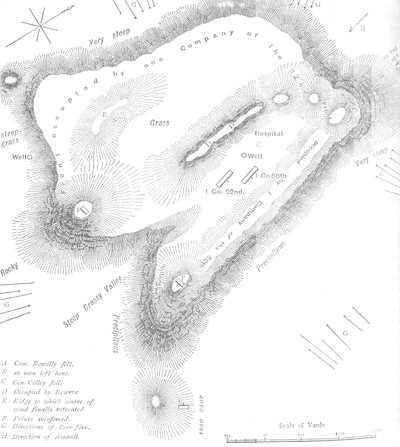Plán vrcholu Majuba Hill, 27. února 1881, 1880 od Unbekannt