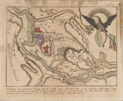 Plán obléhání turecké pevnosti Bender ruskou armádou v listopadu 1789, 1789. od Unbekannt