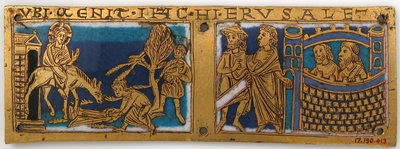 Deska z přenosného oltáře s výjevy z Ježíšova života, německy, ca. 1160-80. od Unbekannt