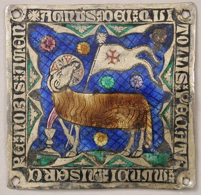 Deska s Agnus Dei, Katalánština, 14. století. od Unbekannt