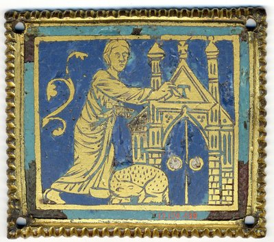 Plaketa s označením dveří písmenem Tau, německy, ca. 1200. od Unbekannt