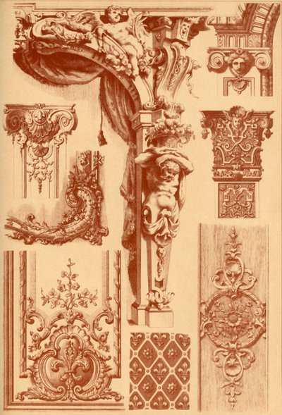 Sádrové ozdoby, Francie, 17. a 18. století, 1898. od Unbekannt