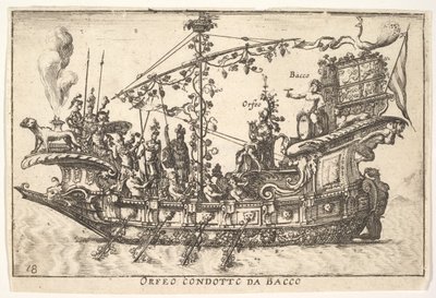 Talíř 18: Orfeus vedený Bacchem Orfeem condotto da Bacco, ze série The magnifice..., 1664. od Unbekannt