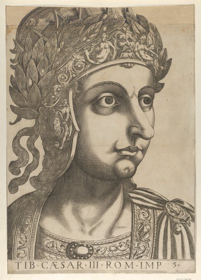 Deska 3: Tiberius otočený doprava, z 